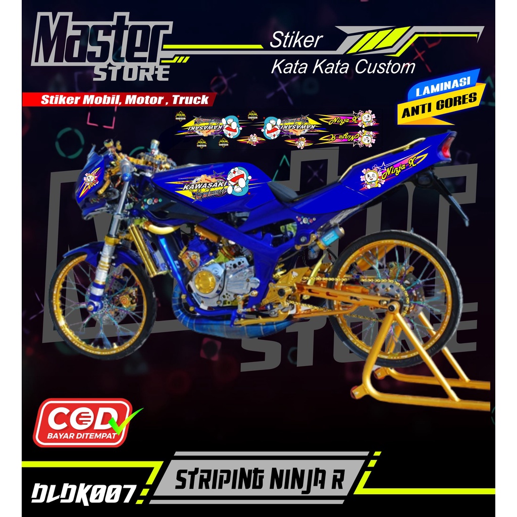 Stiker Variasi Ninja R / Ninja R / Striping Racing Keren Ninja R Simple Dldk007