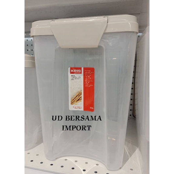 KRISCHEF Tempat Beras 13Ltr/Box Beras/Container Beras/Rice Box Plastic