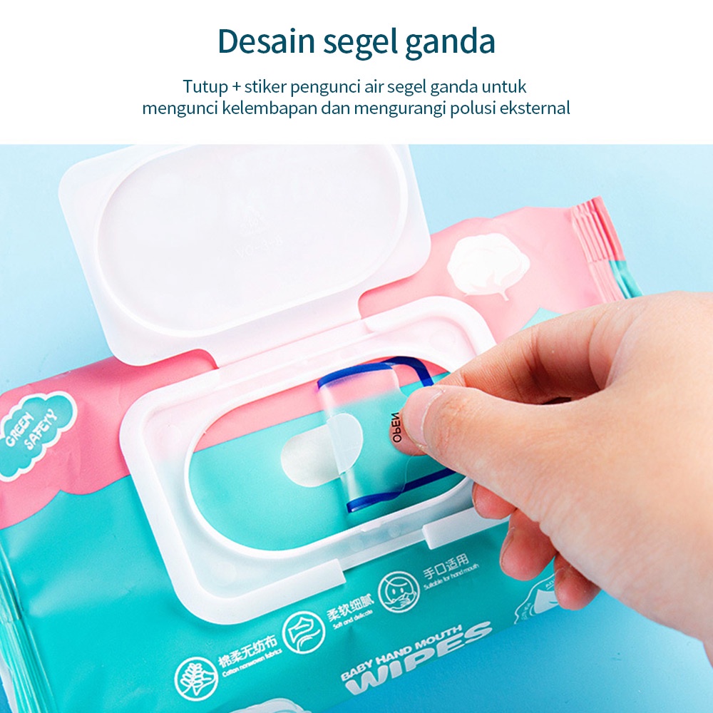 BEVAVAR Tisu Basah Bayi Baby Wipes 80 Sheet Bebas alkohol tanpa pewangi BPA free