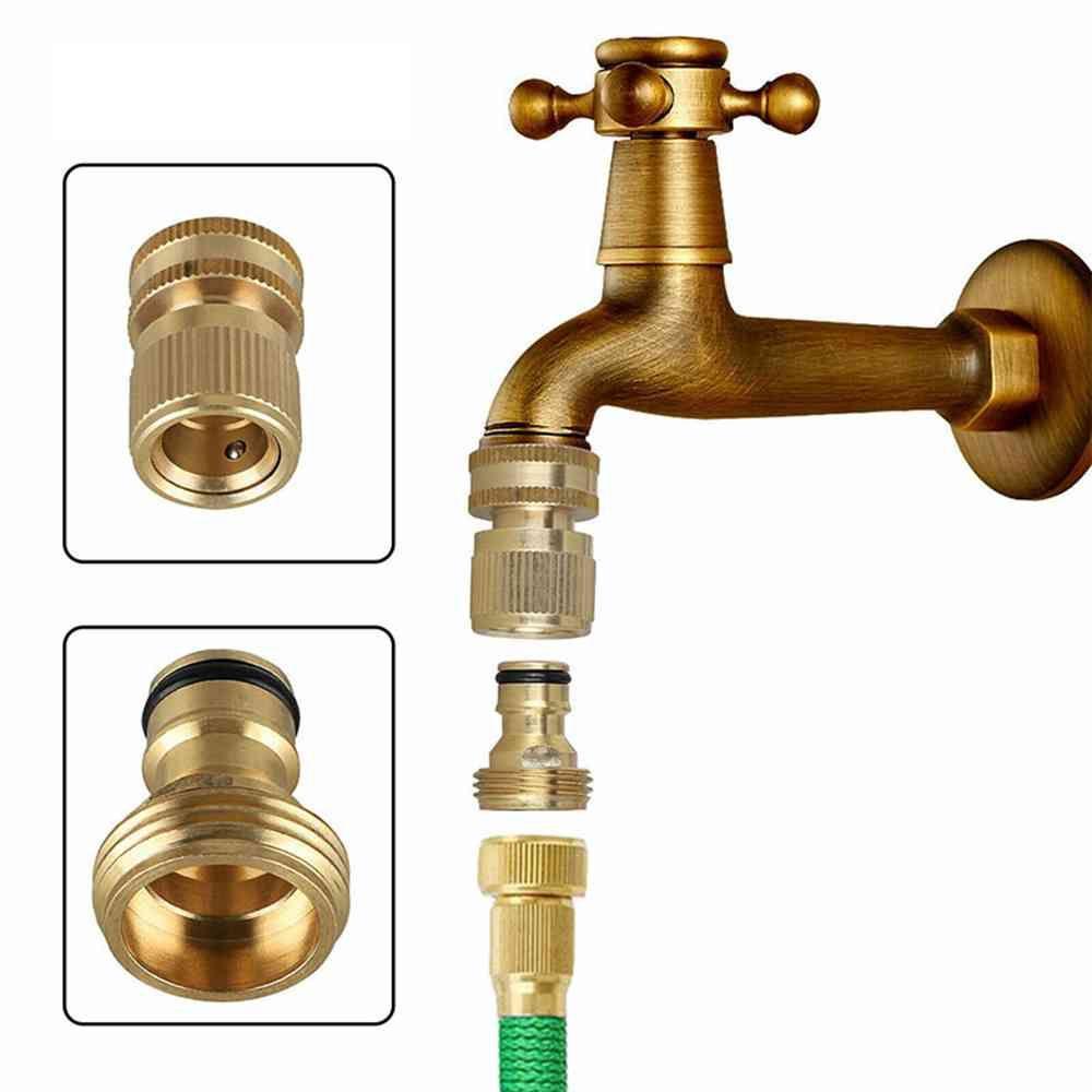 Solighter Garden Copper Joint Brass Male Female Connector Perlengkapan Taman Konektor Pipa Selang