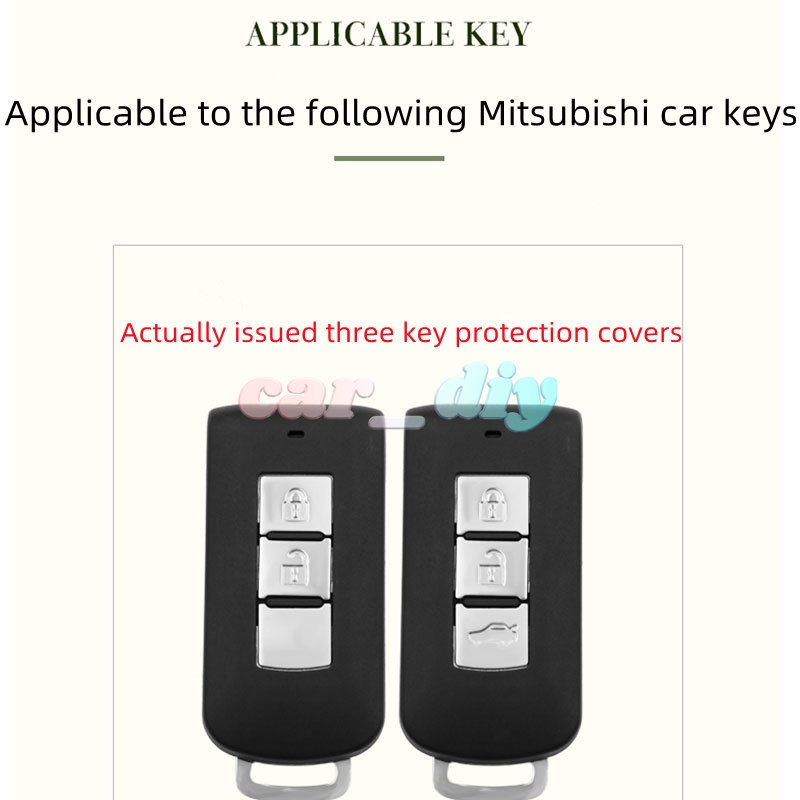 Triton Casing Kunci Remote Mobil Bahan TPU Lembut Untuk MITSUBISHI OUTLANDER 3 ASX Colt Lancer Grandis Pajero Sport