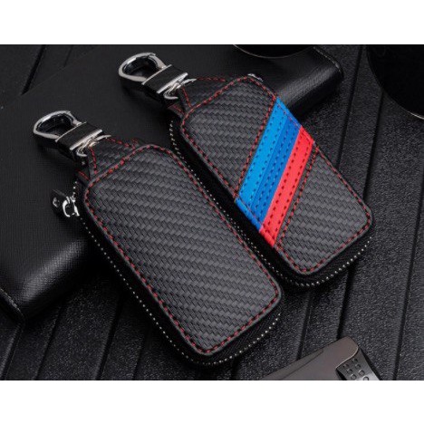 Dompet Gantungan Kunci Remot Mobil Remote Keyless Car Leather K8 K9 Holder Keychain Key Chain Double Zipper Single Premium Quality