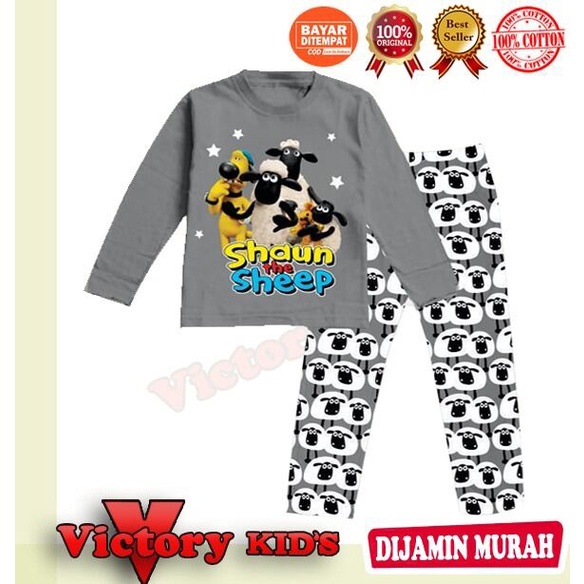 Victory kids setelan/piyama tangan panjang anak laki-laki/perempuan 1-10 tahun