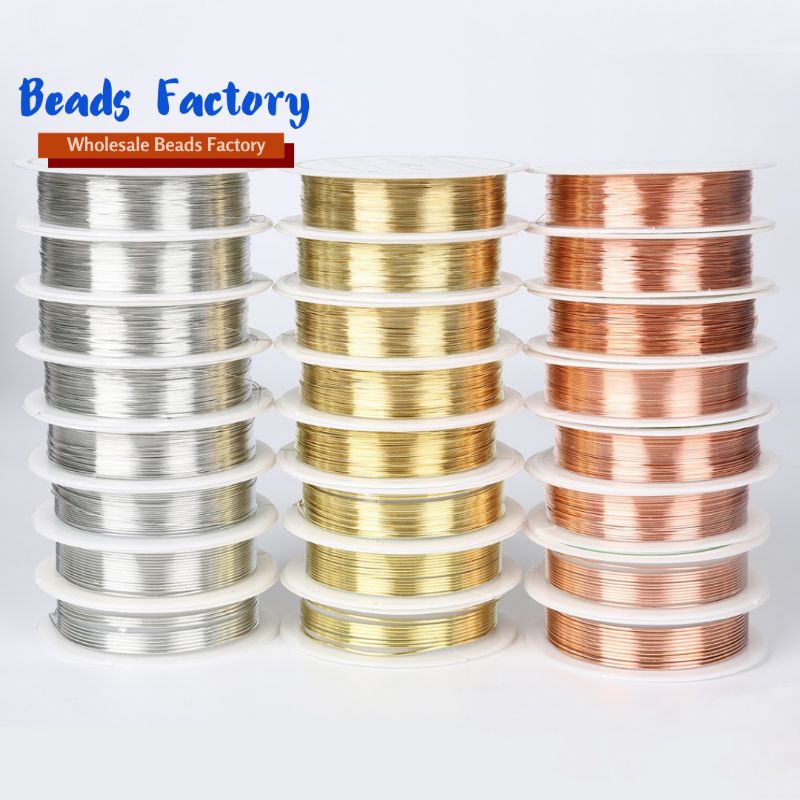 Bahan craft 1 Roll kawat tembaga Sturdy Copper Wire The Jewelry Line Thread Metal String Wire For DIY Beads Jewelry Making Accessories