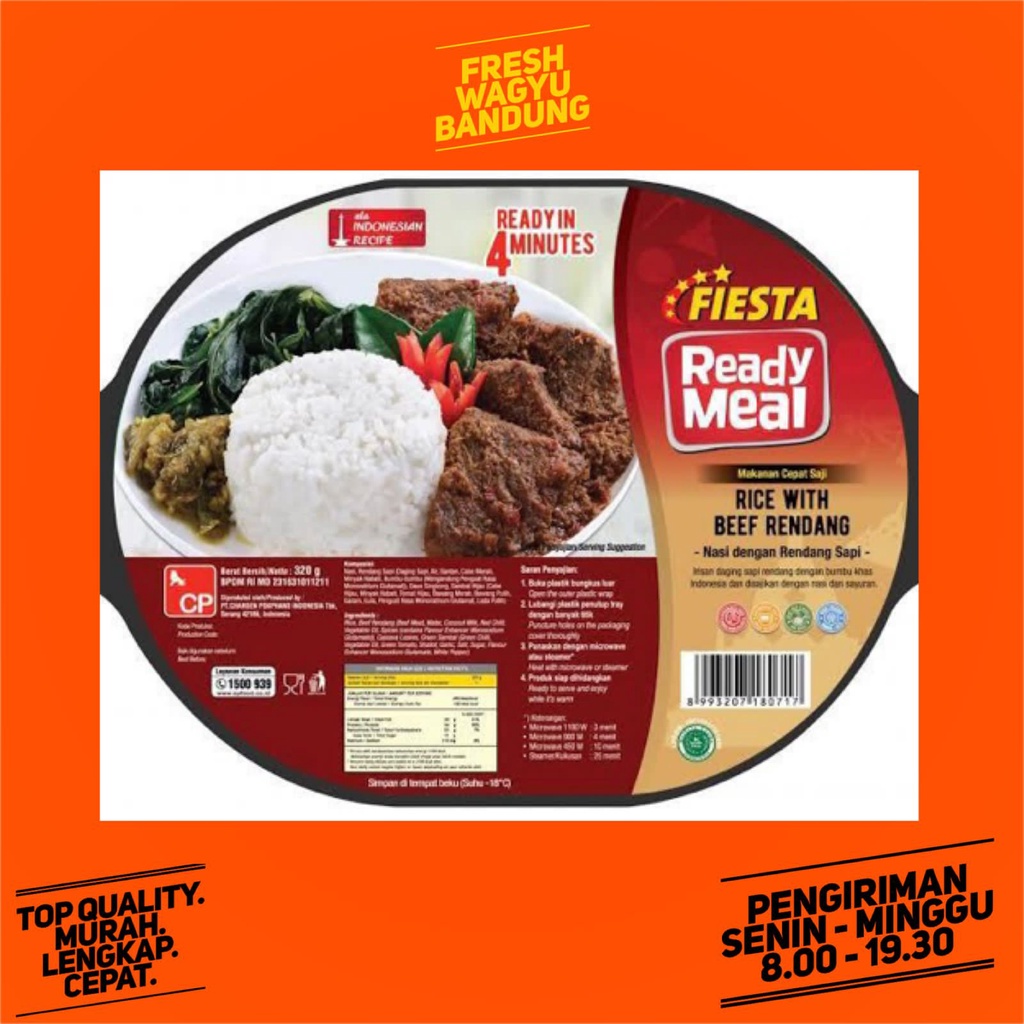 

FIESTA READY MEAL BEEF RENDANG RICE Nasi Rendang Sapi Instan 320g