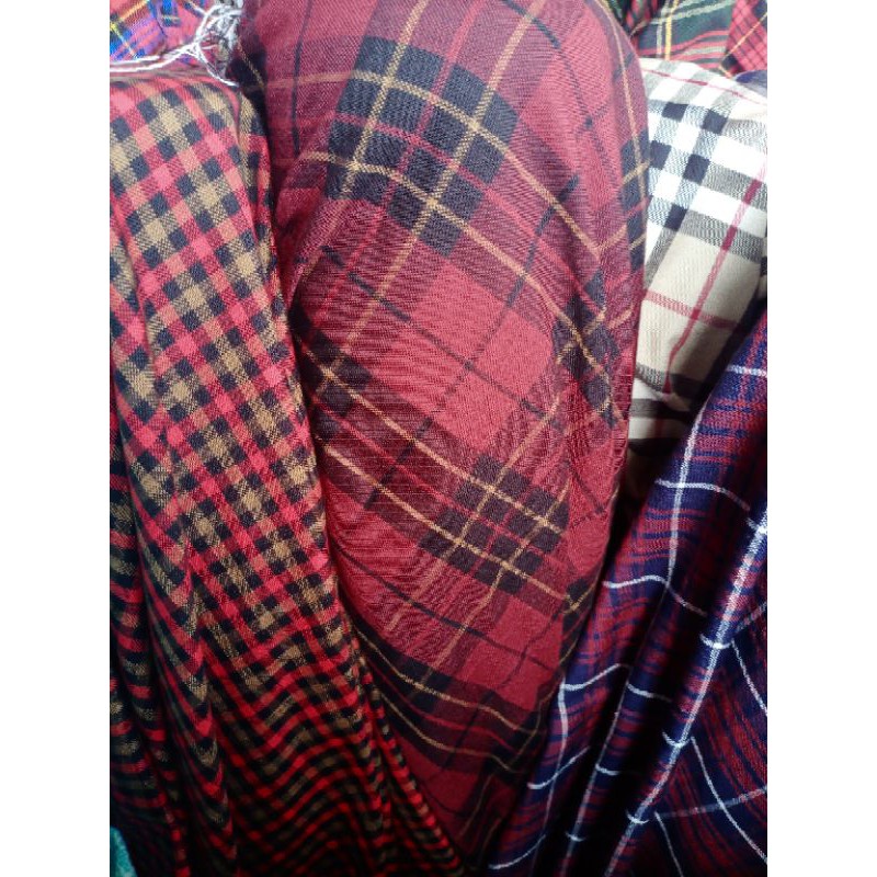 Katun kotak motif kekinian lebar kecil