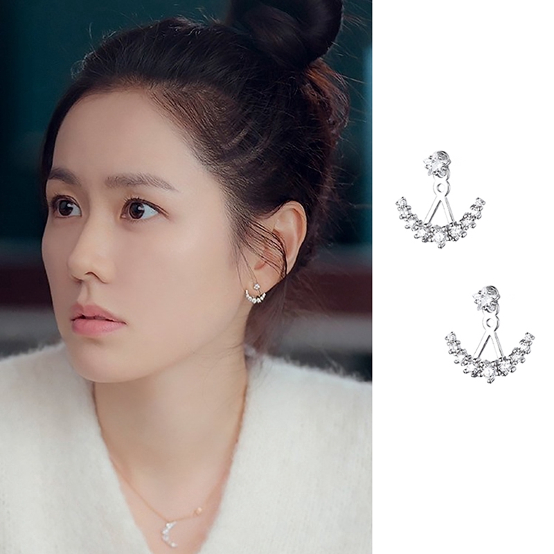 Exquisite Bright Anting-Anting Dengan Berlian Imitasi Untuk Wanita