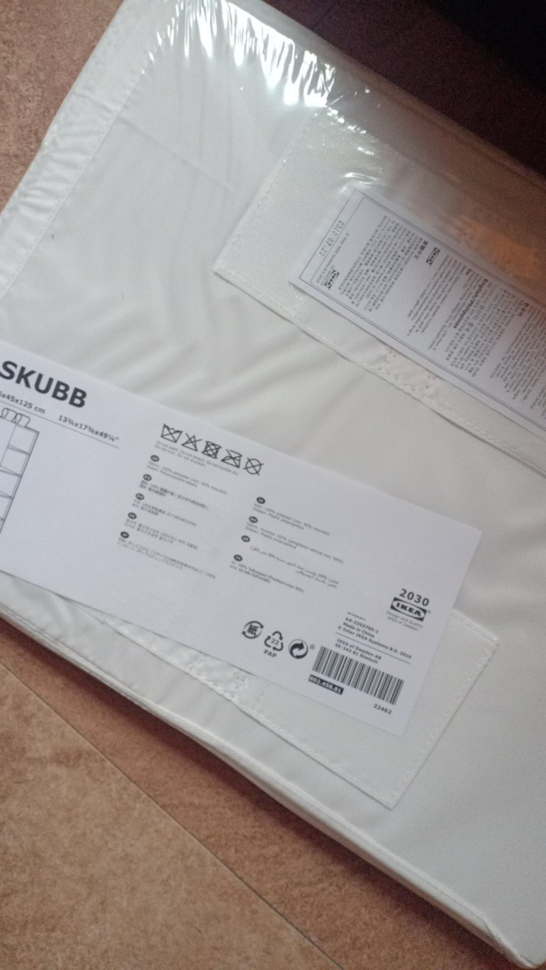 Zkutt Hanging Penyimpanan Dengan 6 Kompartemen, 35x45x125 Cm