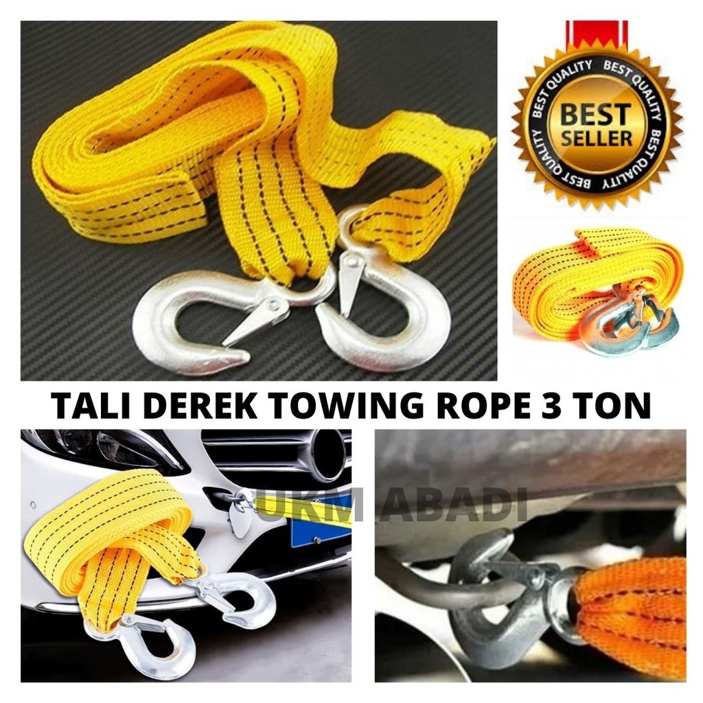 Tali Tambang Derek Mobil Towing Rope with Hook  111151