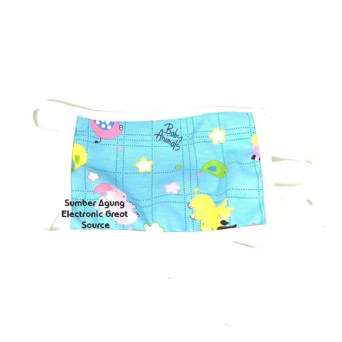 Masker Kain Tali Bahan Tebal Gambar Kartun Anti Corona Cuci Ulang Mura