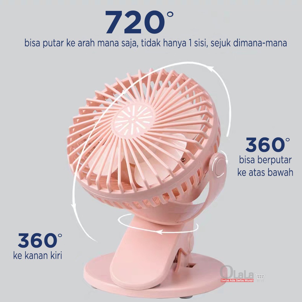 KIPAS ANGIN PORTABLE MINI FX-030 MINI FAN JEPIT CLIP PUTAR 720