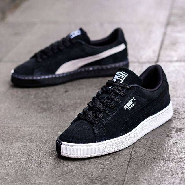 puma suede other side black