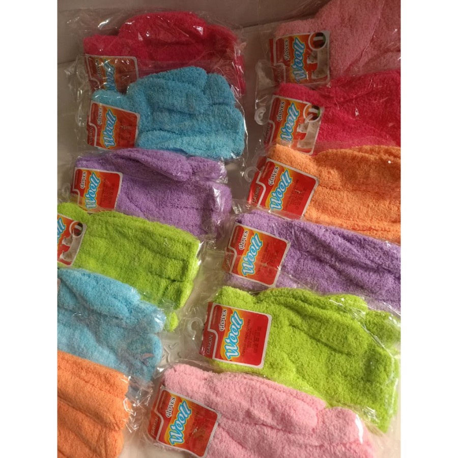 SARUNG TANGAN WOLL POLOS / SARUNG TANGAN WOLL BULU WANITA IMPORT