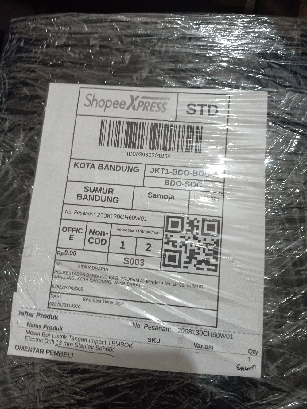 Mesin Bor Listrik Tangan Impact Tembok Electric Drill 13 Mm Stanley Sd