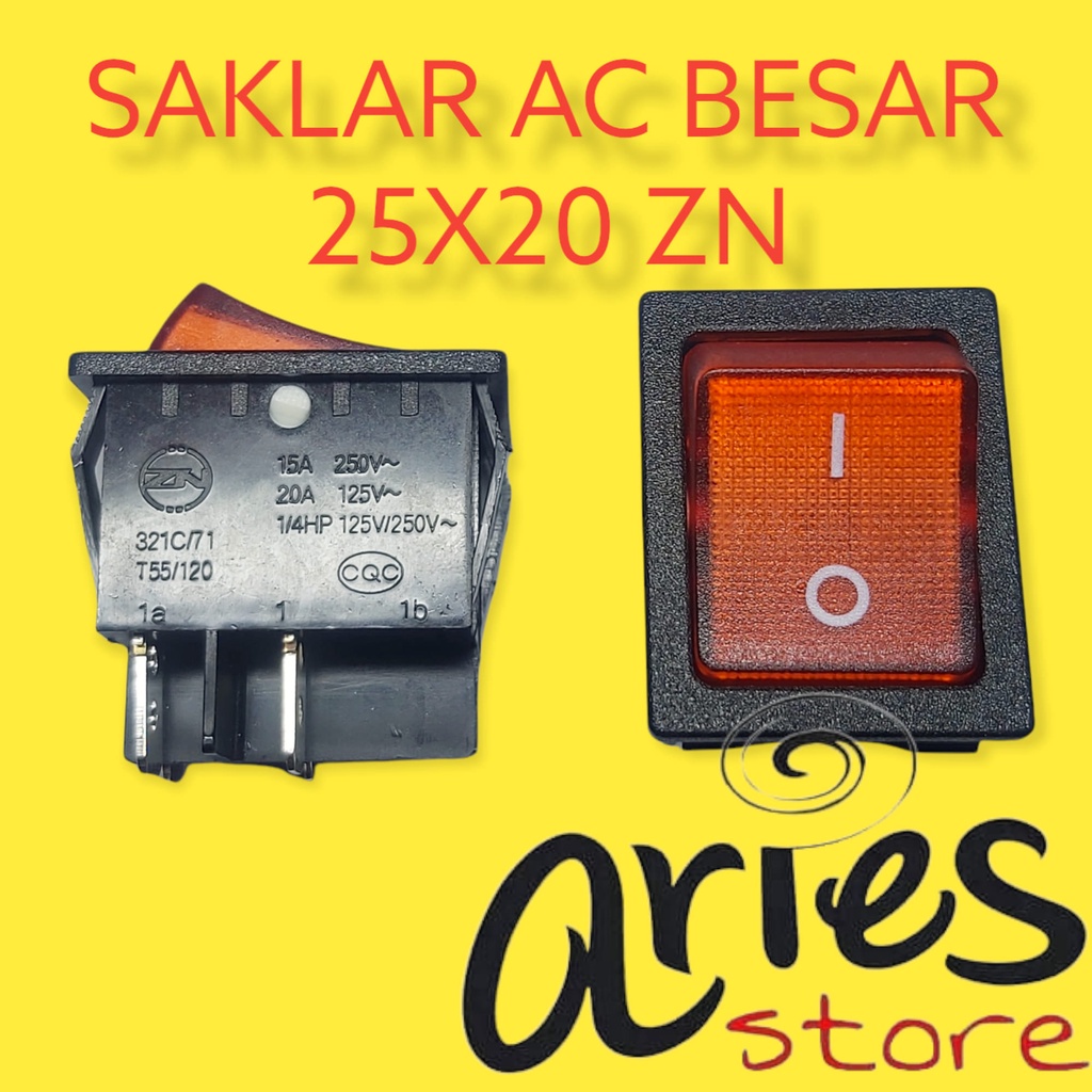 SAKLAR AC BESAR 25X20 LAMPU ZN