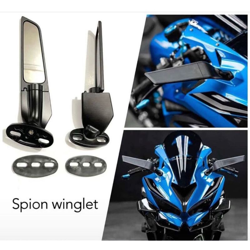 Spion Lipat Model Lipat High Quality Original Zx25r Ninja R15 R25 CBR GSX Xmax Nmax Dll Pnp - Charmoto