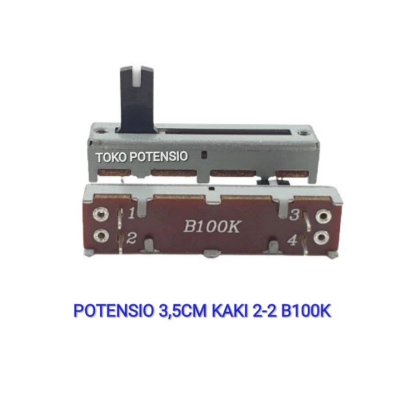 POTENSIO GESER 3,5CM KAKI 2-2 B100K