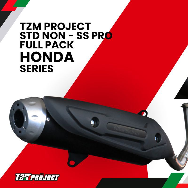 Knalpot STD Non SS Pro Full Package untuk Honda by TZM Project bukan copy cms