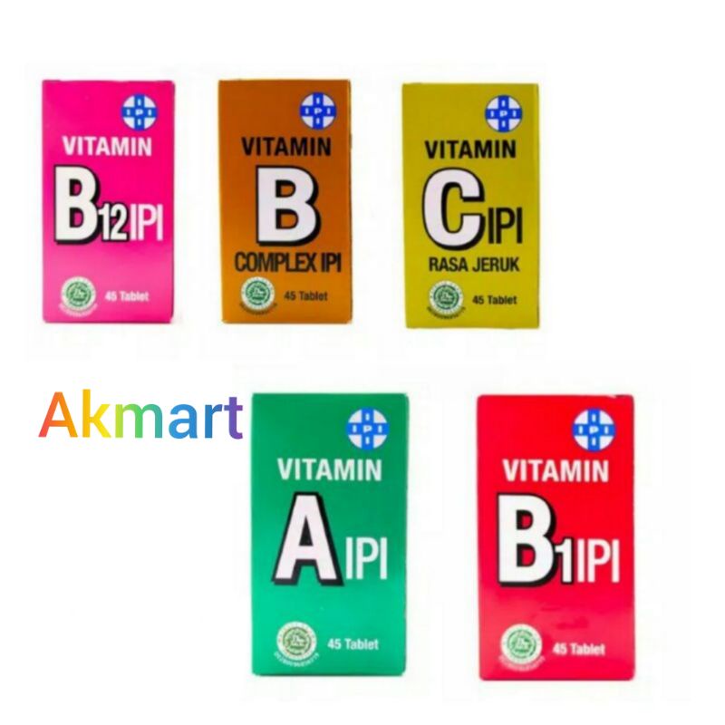 vitamin A, C, B12,B1,B complex ipi (murah) vit ipi