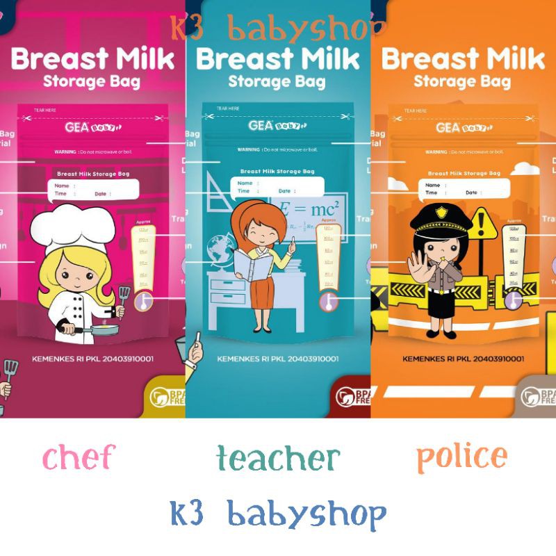 Kantung Asi Gea Baby 120ml 120 ml plastik asi kantong asip breastmilk storage bag