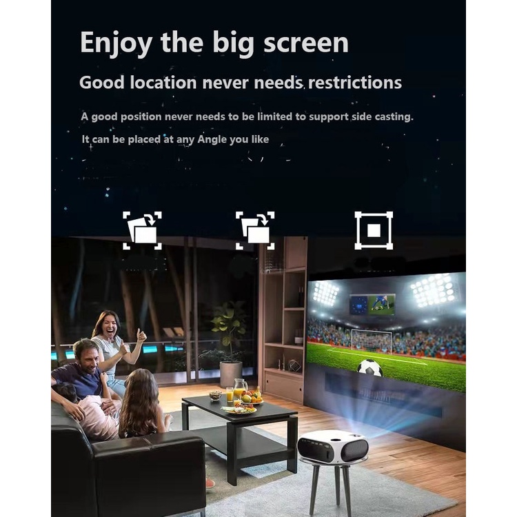 AK90 - Smart LED Projector Android 9.0 Full HD 1080P - Support 4K - 240 ANSI Lumens