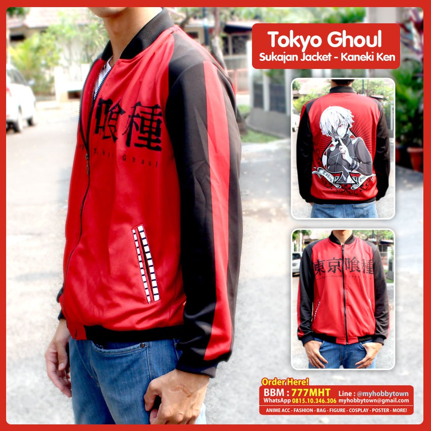 Jaket Anime Sukajan Tokyo Ghoul : Kaneki Ken