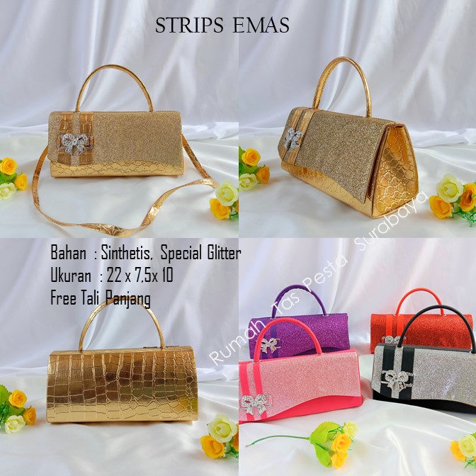 Tas Bagus,Tas Unik,Tas Elegan ,STRIPS EMAS