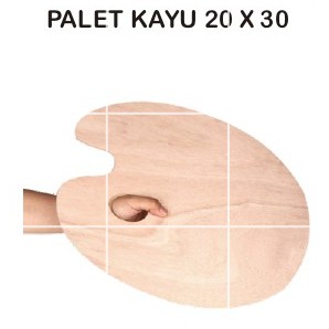 XPRESSION WOODEN PALETTE /PALET KAYU UNTUK MELUKIS