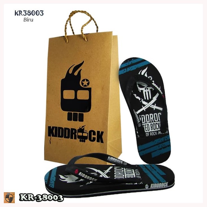  Sandal  Jepit  Distro  Motif Kiddrock Size 38 43 KR38003 