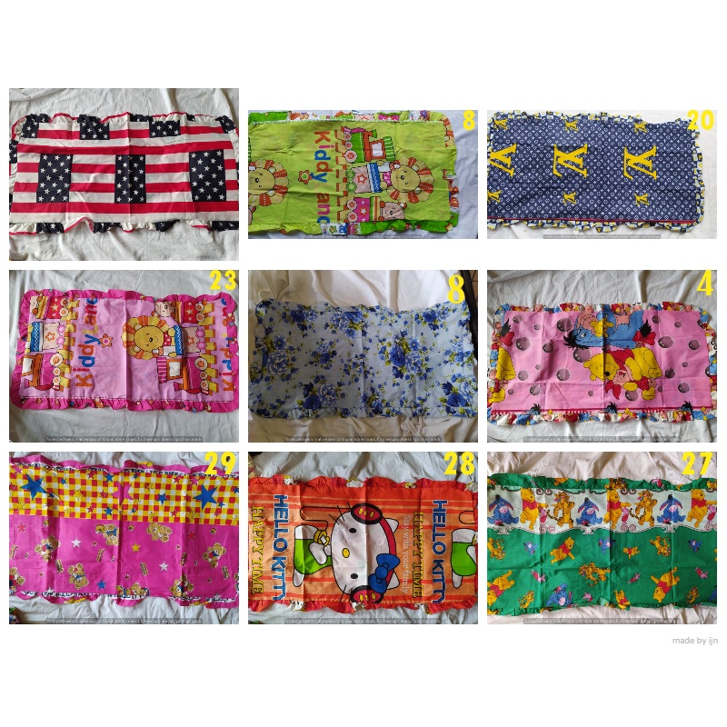 Bantal Cinta Set Sarung Rumbai Karakter Anak Ukuran 45x90 Silicon Grosir Murah