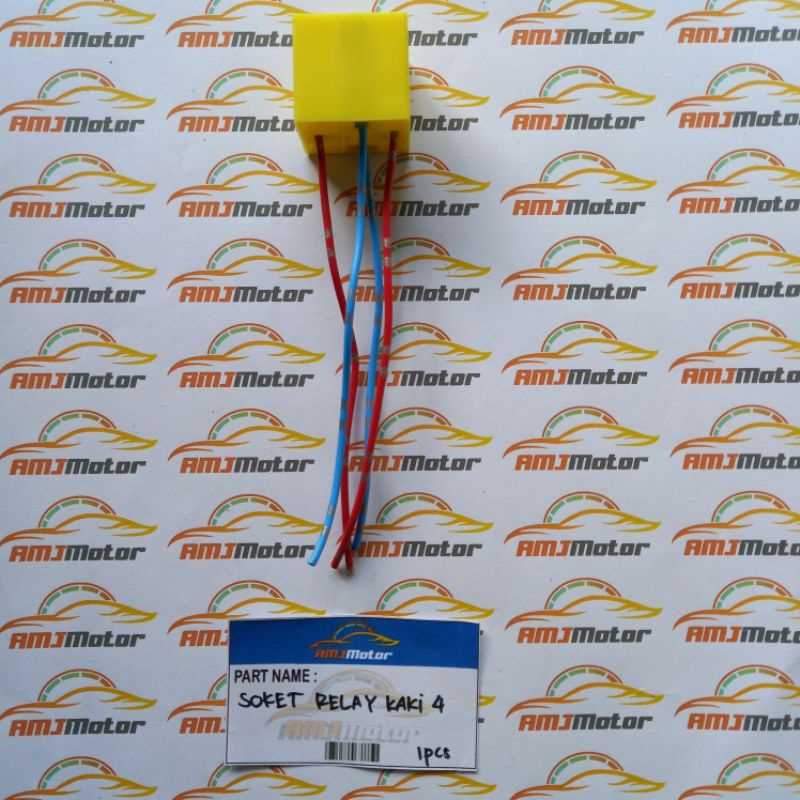 [1pcs]Soket relay kaki 4 + kabel bintik