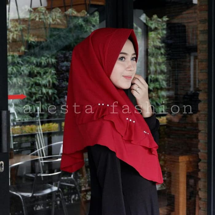 Jilbab Khimar, Jilbab Kimar FASHION MUSLIM JILBAB MEYSHA/HIJAB 2 LAYER MUTIARA/HIJAB MURAH/REMPEL