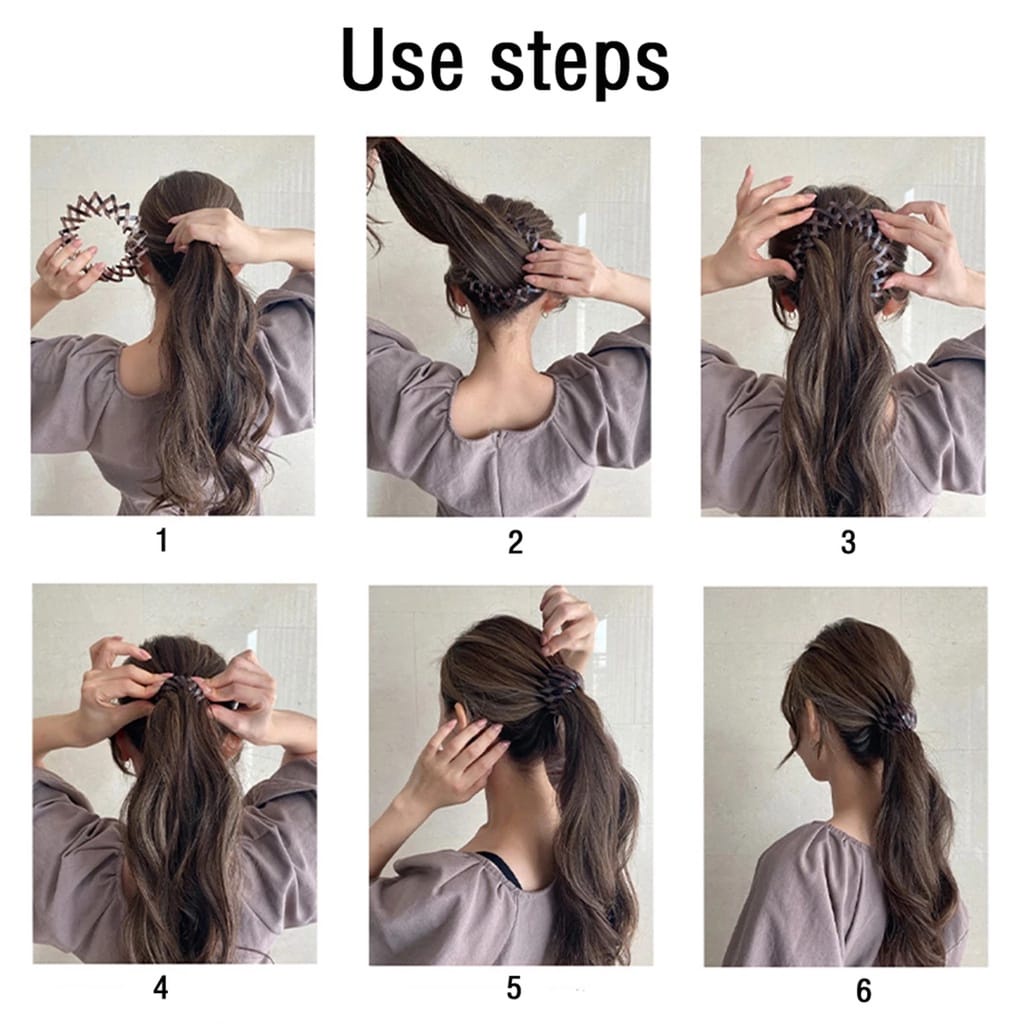 Cepol sanggul Ikat Rambut Ponytail plastik Korea Wanita (KIM)