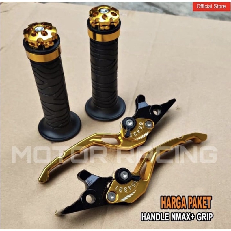 [PROMO] Handle REM Nmax 2015 2016 2017 2018 2019 / All New Nmax 2020 - 2 TONE - GOLD GRIP HAND GRIP HANDGRIP JALU STANG JALU JALU RING HARGA SEPAKET