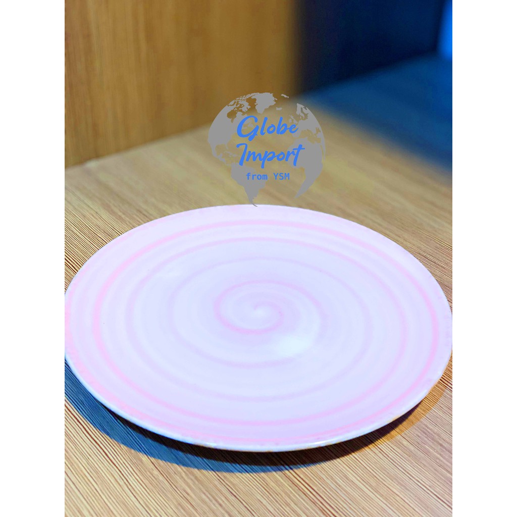 Piring Makan Dinner Colour Plate Swirl Rusty Hotel Cafe Restaurant