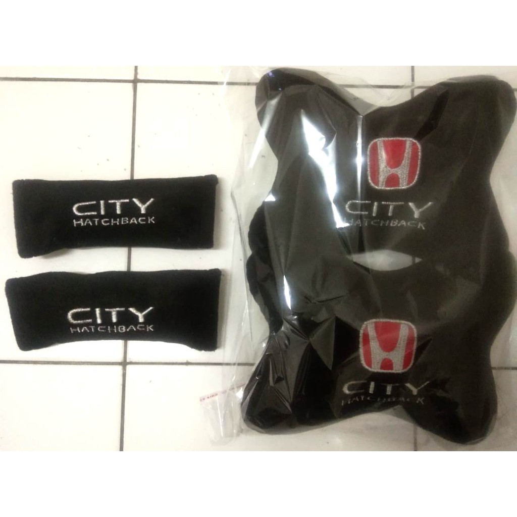 Honda City Hatchback Aksesoris Interior Mobil Bantal Headrest 2 in 1