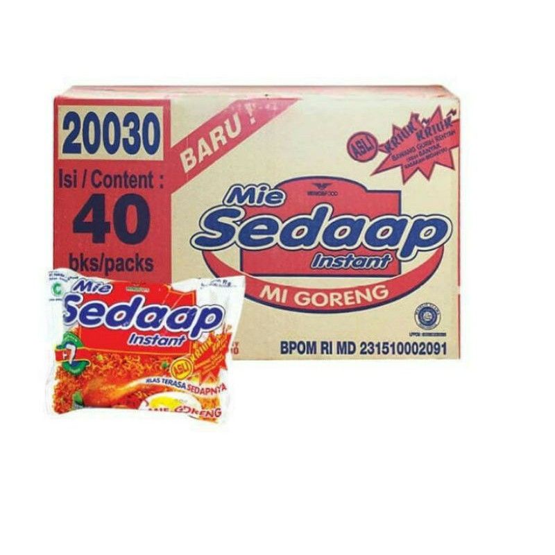

Mie Sedaap goreng 91 gr isi 40 bks