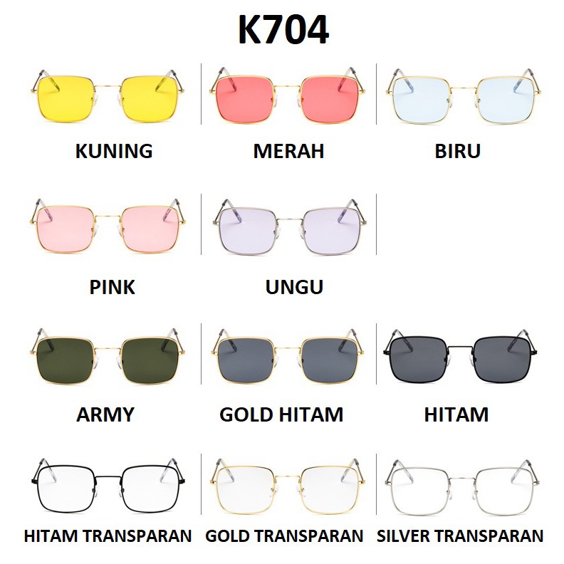 Retaily K704 Kacamata Wanita Kaca Mata Hitam Sunglasses Style Korea Fashion Pria