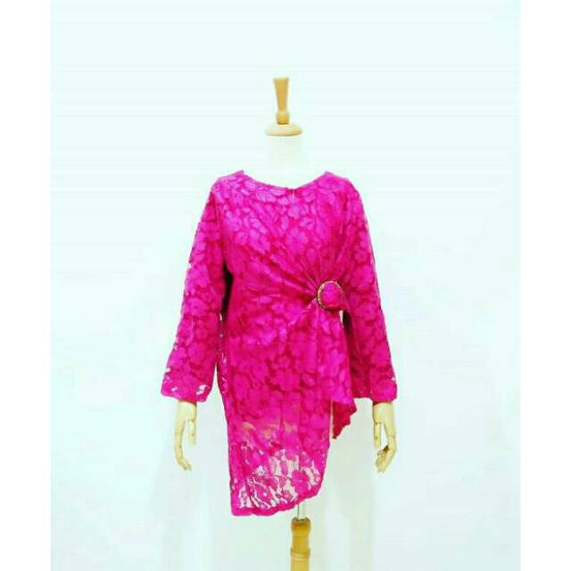 Baju Kebaya Sabrina Modern Atasan Brukat Brokat Lace Wisuda Kondangan Pesta Muslim Charlie