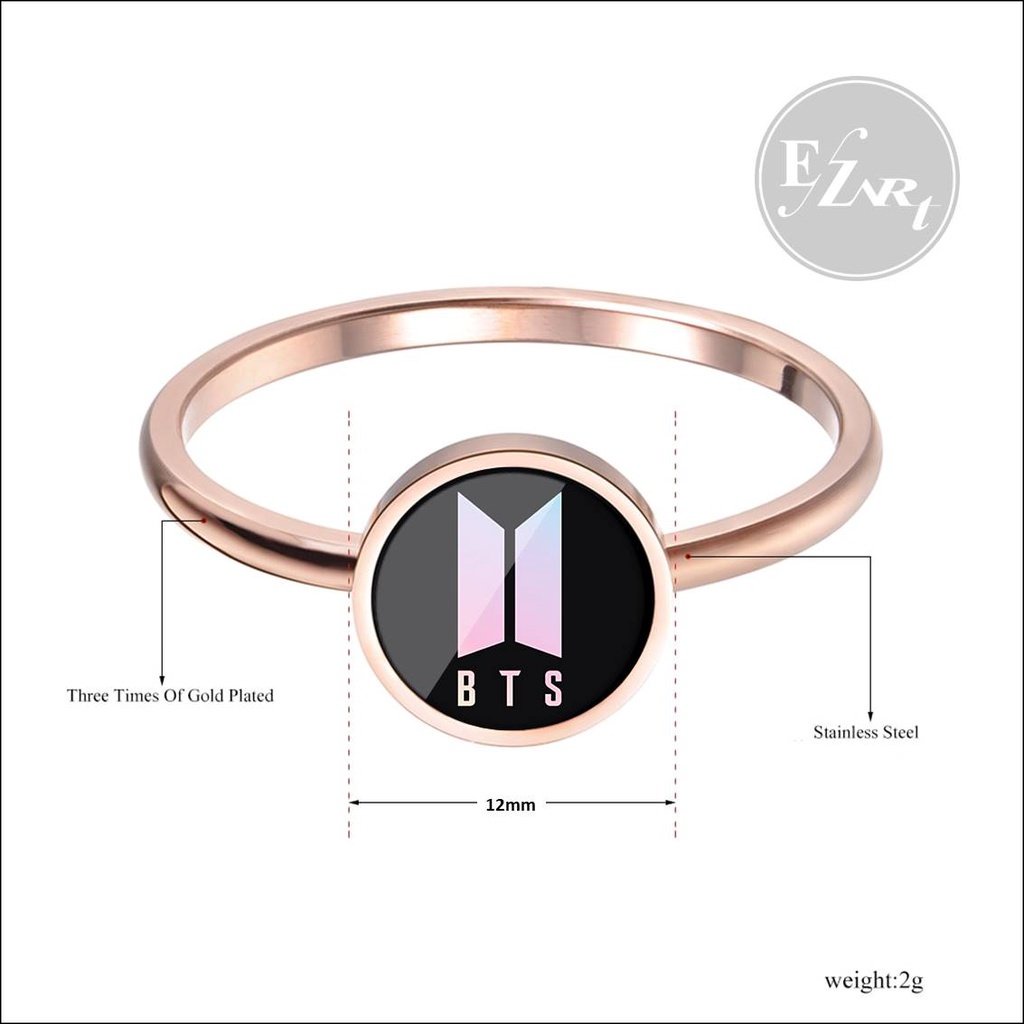 CINCIN CUSTOM ROSE GOLD LOGO BTS, Blackpink, Twice, RV, EXO, GOT7, NCT, Mamamoo, Itzy, Astro