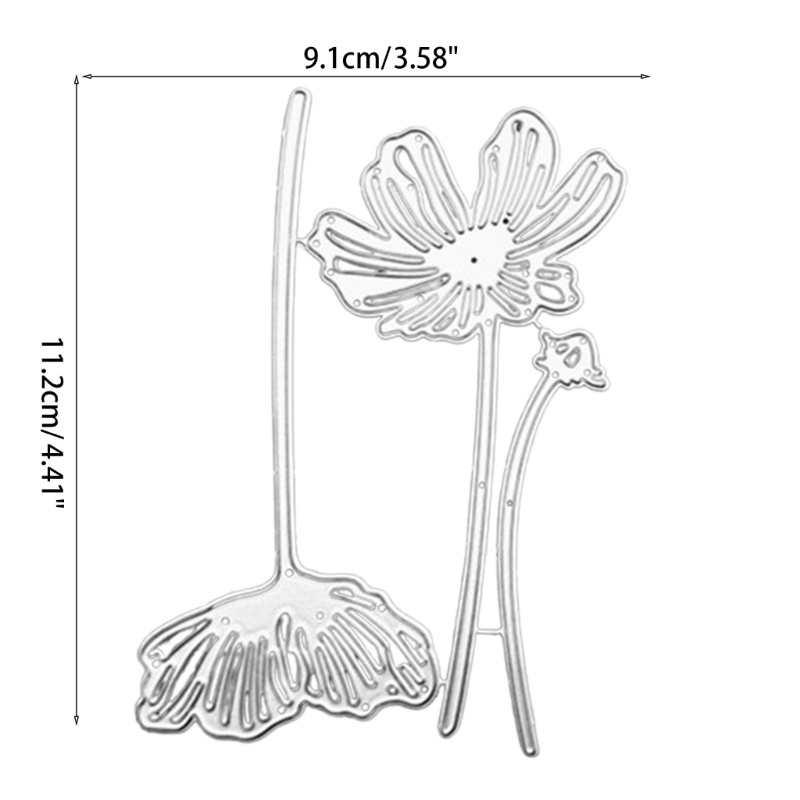 Zzz Cetakan Stensil Cutting Dies Motif Bunga Bahan Metal Untuk Scrapbook / Craft