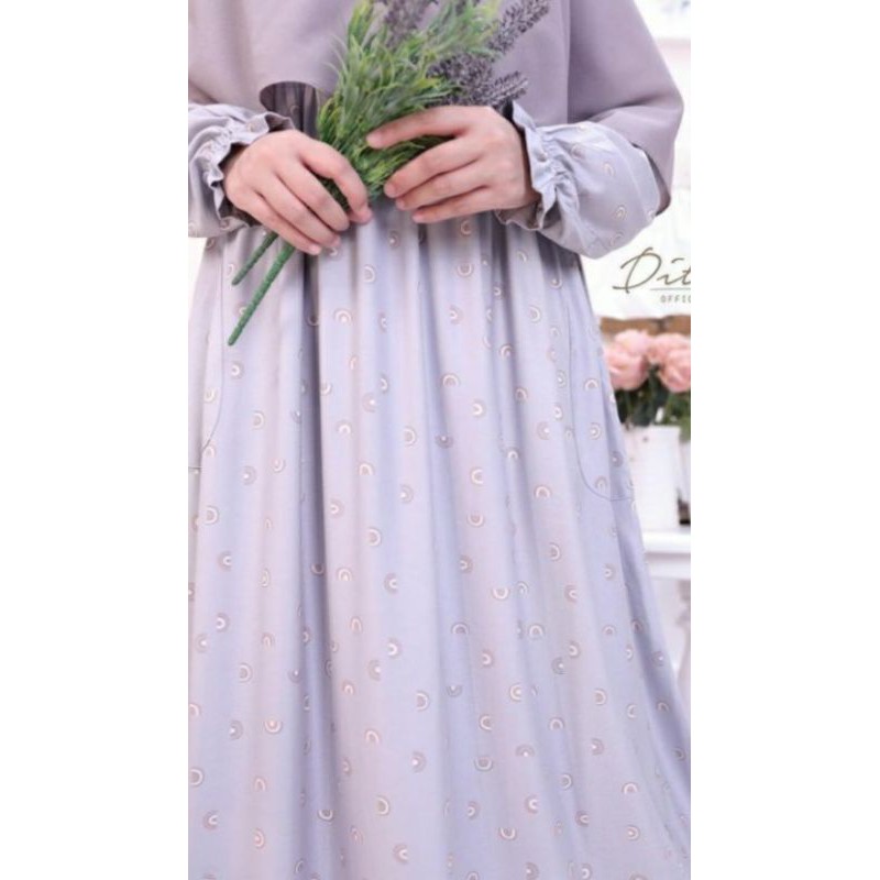 ditsy rainbow grey ukuran s