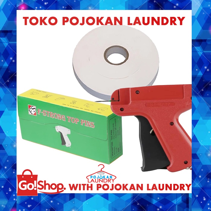 Alat Tag Gun/ Alat Tembak Pasang Label/ Isi Refill Best Top Pin /Pita Label Laundry (Paket Hemat )