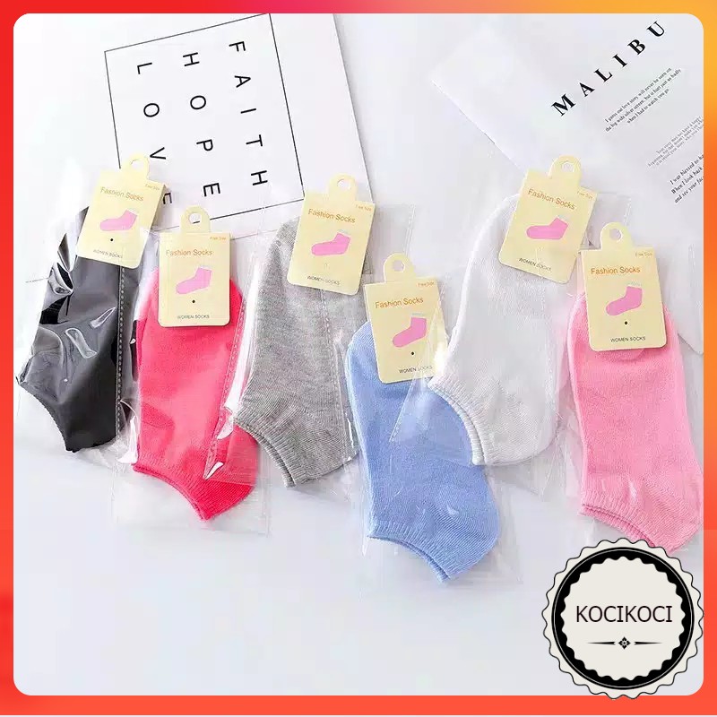 Kaos Kaki Polos Semata Kaki Kaos Kaki Ankle Bahan Spandex Lembut Cute Short Socks