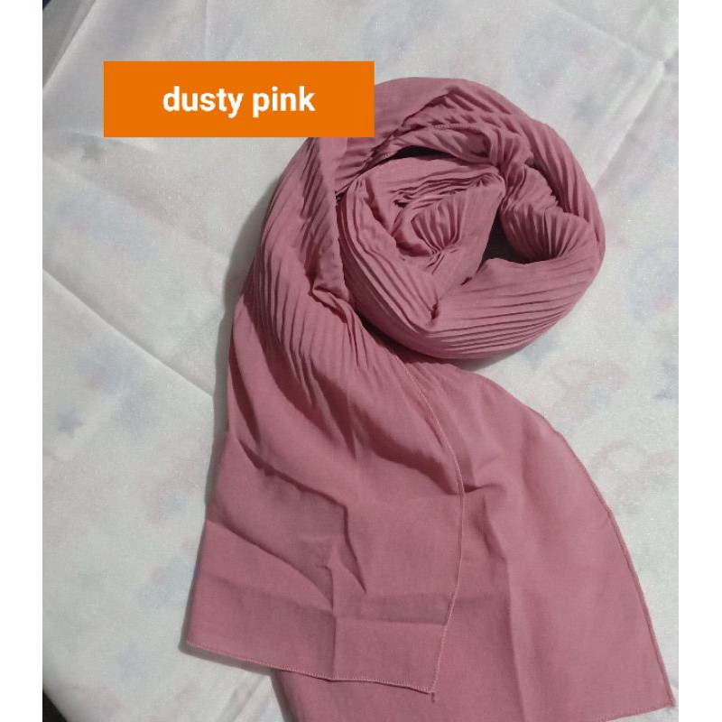 ( pp180)Pashmina Plisket Shawl/Pashmina Plisket Pashmina Diamond crep/Pashmina pleated shawl by izza-Dusty pink