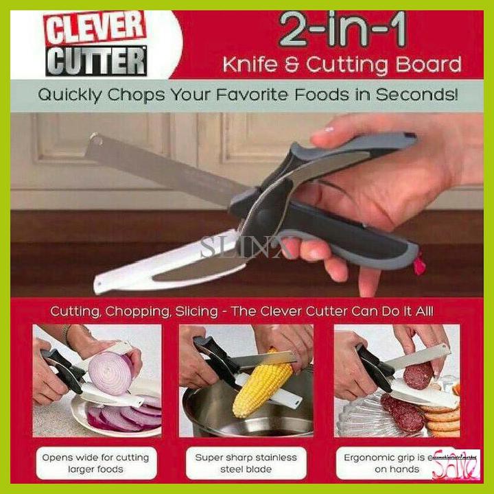 

GNOTOMEP- 2 IN 1 CLEVER CUTTER / PISAU GUNTING PEMOTONG SERBAGUNA -ASLII.