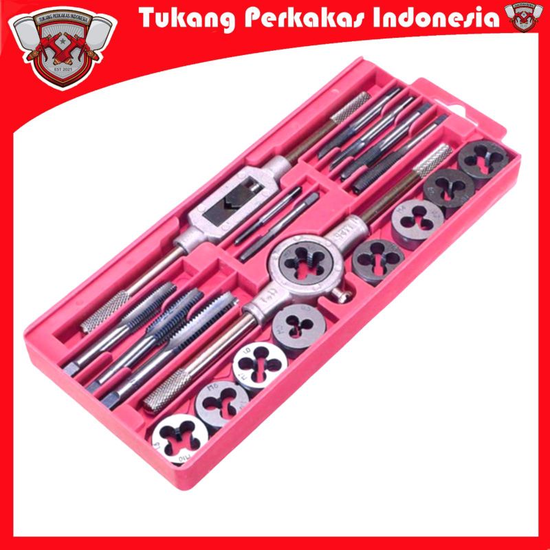 HAND TAP SET ADJUSTABLE HAND TAP DIES SET 12PCS ALAT SNAI DAN TAP ULIR