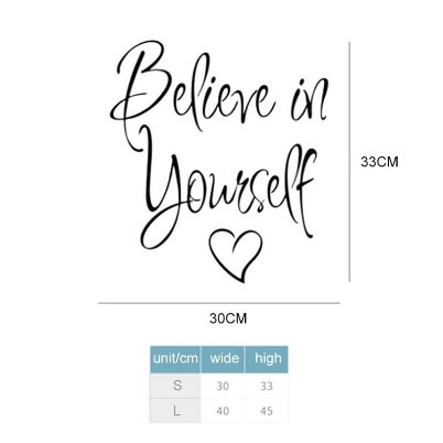 Wall Decal - Stiker Dinding &quot;BELIEVE IN YOURSELF&quot;