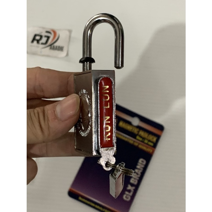 Gembok Magnit / Magnetic Padlock GLX 30mm