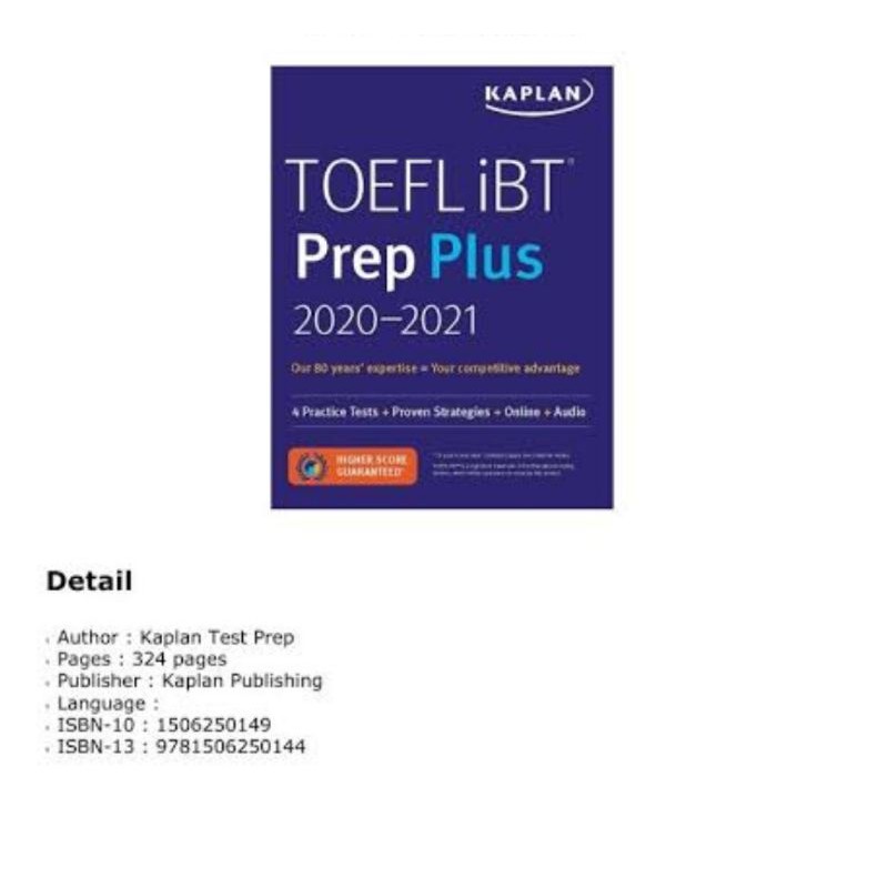 KAPLAN TOEFL IBT PREP PLUS 2020 - 2021